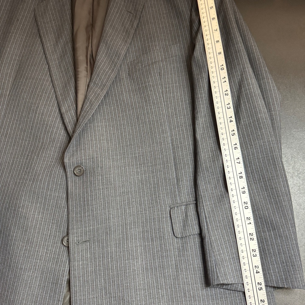 Coppley Brothers Custom Tailored 100 Wool‎ Pinstripe Suit Mens 48L 40W - Picture 7 of 11